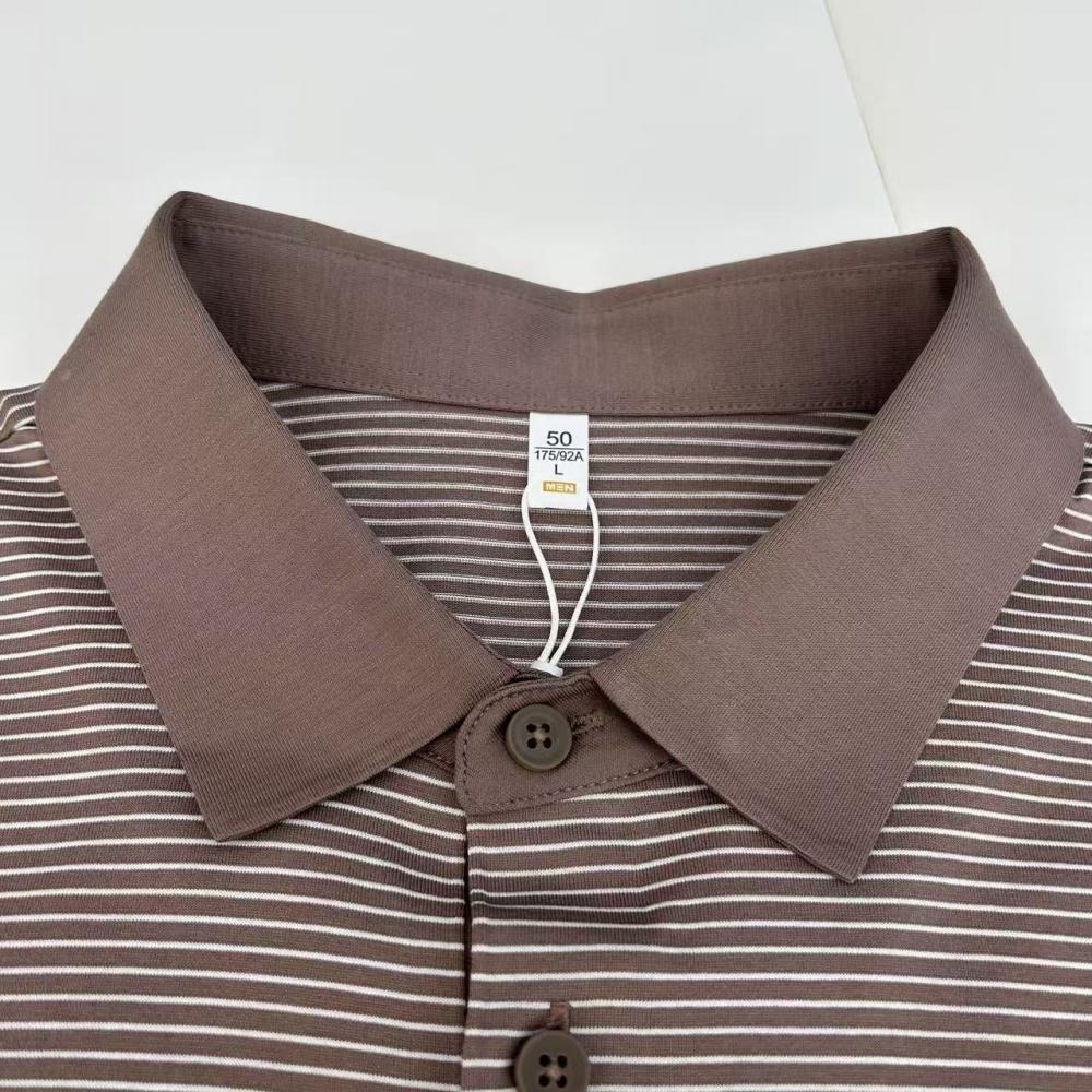 纯棉丝光色条8959 Polo 衫定制 细节展示 第2张