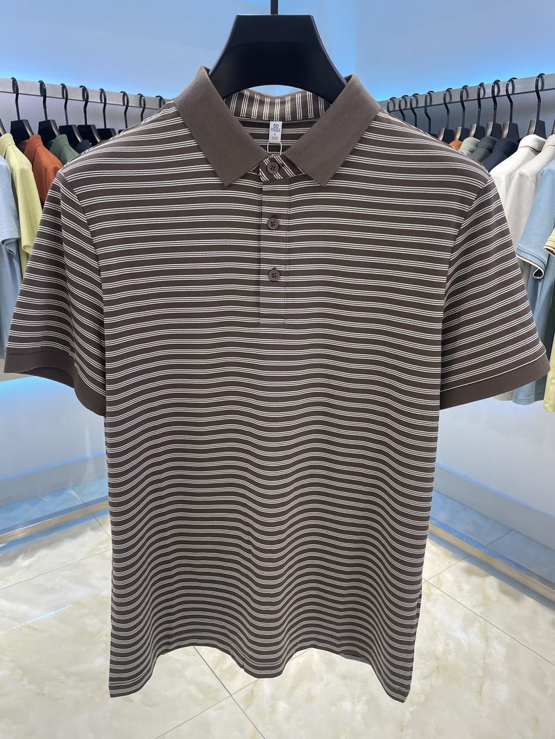 色织条8963 摩卡棕 Polo 衫定制