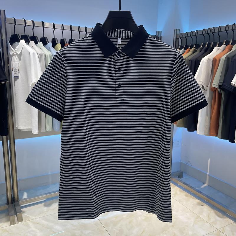 色织条8963 黑色 Polo 衫定制